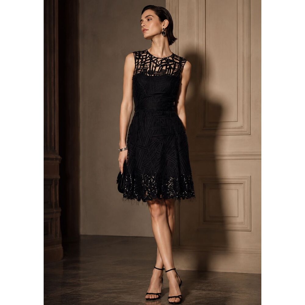 Oscar de la Renta Silk A-Line Dress Size 2 - Picture 2 of 6